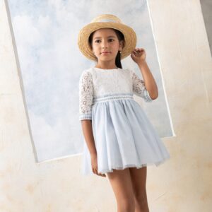 Vestido Cermonia Edha azul Basmartí 26011