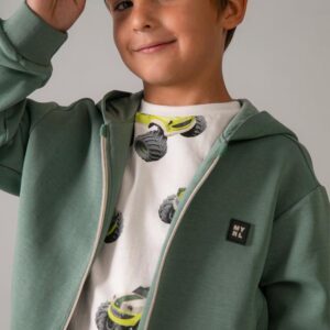 Sudadera cremallera niño Ref. 26-03442-038 verde