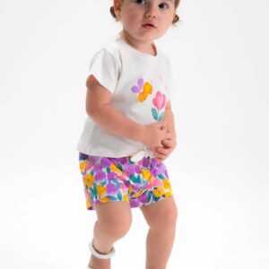 Conjunto 3 piezas con pantalón bebé lilac Ref. 26-01206-046