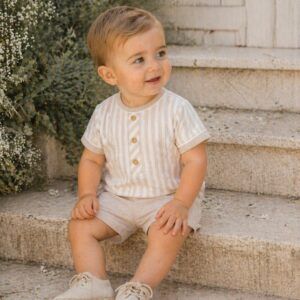 Conjunto Bossa niño rayas
