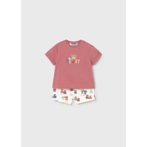 Conjunto pantalón corto estampado y camiseta recién nacido Ref. 26-01277-042