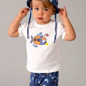 Conjunto punto 3 piezas con gorro bebé noche Ref. 26-01667-082