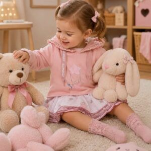 Conjunto sudadera Happy Pink 2 piezas