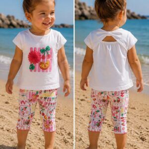 Conjunto 3 piezas bebé Ref. 26-01752-010 hibisco