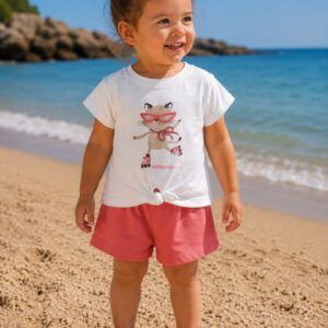 Conjunto 3 piezas con pantalón bebé Ref. 26-01206-045 flamingo