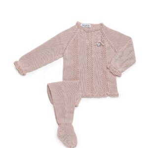 Conjunto 2 piezas 26047 tiras caladas vertical rosa palo