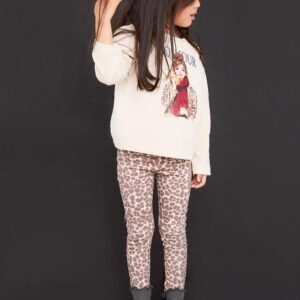 Conjunto legging y camiseta niña Ref. 16-04734-075 castaña