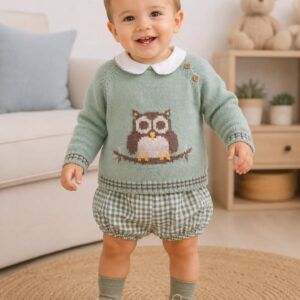 Conjunto baby 0200 3 pzas Búho en la Rama