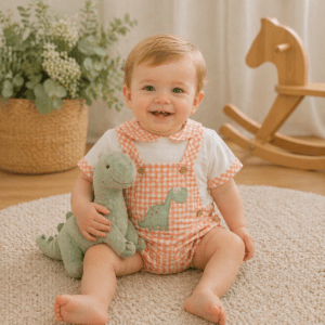 Conjunto peto dinosaurio naranja 32310