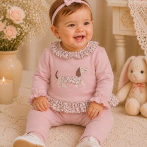 Conjunto 627 teckel rosado