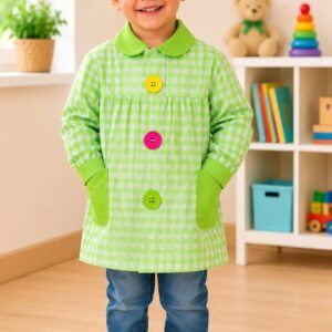 Mandilón verde pistacho modelo Payaso personalizado