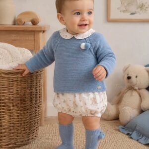 Conjunto 26586 pantalón animalitos cielo