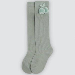 Medias altas pompón verde seco Ysabel Mora