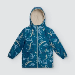 Chubasquero niño forro polar estampado dinosaurios