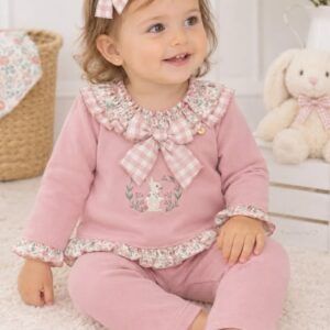 Conjunto 32894 conejita rosa empolvado